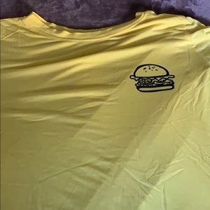Yellow hamburger shirt
